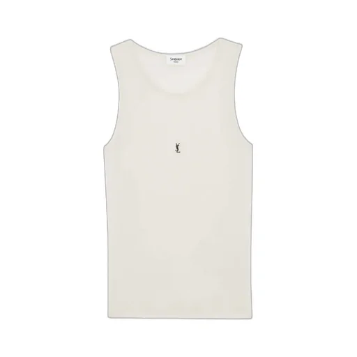 Saint Laurent Cassandre Ribbed Tank Top