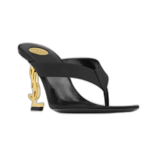 Saint Laurent Opyum Logo Plaque Mules