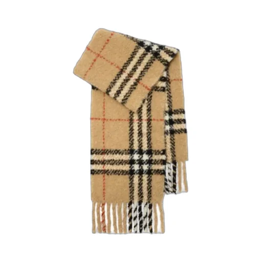 Burberry Check Fringed Bouclé Scarf