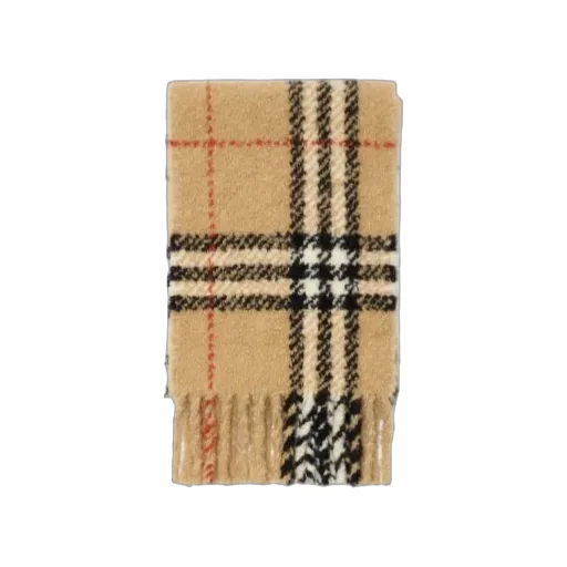Burberry Check Fringed Bouclé Scarf