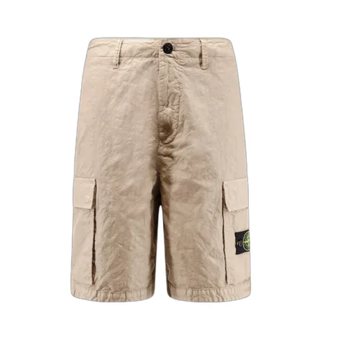 Stone Island Logo Patch Cargo Shorts