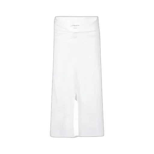Victoria Beckham Twist-Front Ribbed Skirt