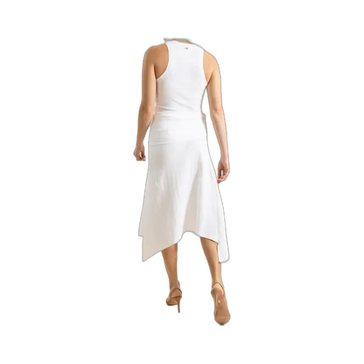 Victoria Beckham Twist-Front Ribbed Skirt