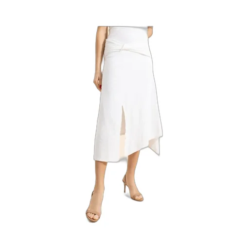 Victoria Beckham Twist-Front Ribbed Skirt