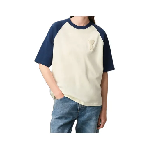 Ami Paris Logo Patch Crewneck T-Shirt