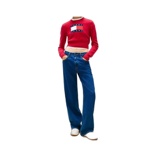 Tommy Flag Sequin Slim Jumper