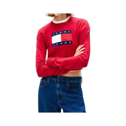 Tommy Flag Sequin Slim Jumper