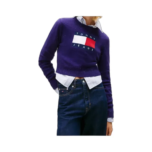 Tommy Jeans Tommy Flag Sequin Slim Jumper