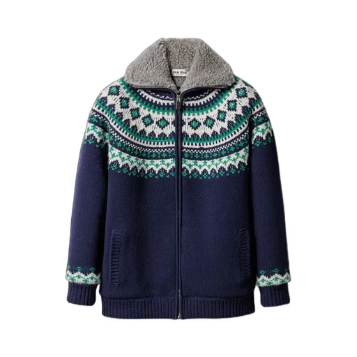 Miu Miu Zip-Up Cardigan