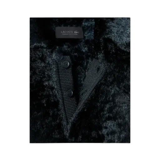 Lacoste Runway Polo Collar Velour Sweater