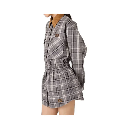 Miu Miu Button-Up Checked Shirt