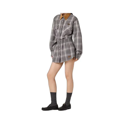 Miu Miu Button-Up Checked Shirt