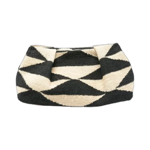 Small Sisal Geometric Clutch Bag