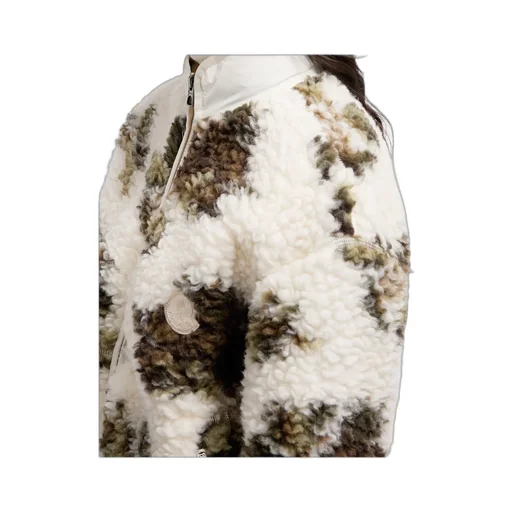 Floral Print Padded Wool Blend Jumper