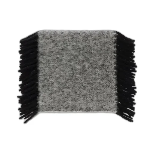 Burberry Logo Embroidered Fringed Happy Scarf