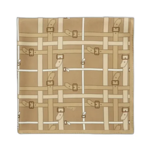 Belt Check Silk Scarf