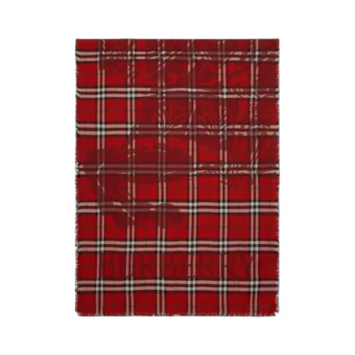 Plaid Fringed Scarf
