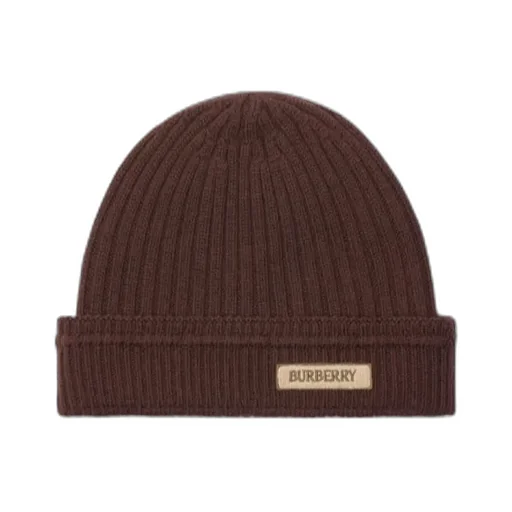 Burberry Logo Patch Knitted Beanie