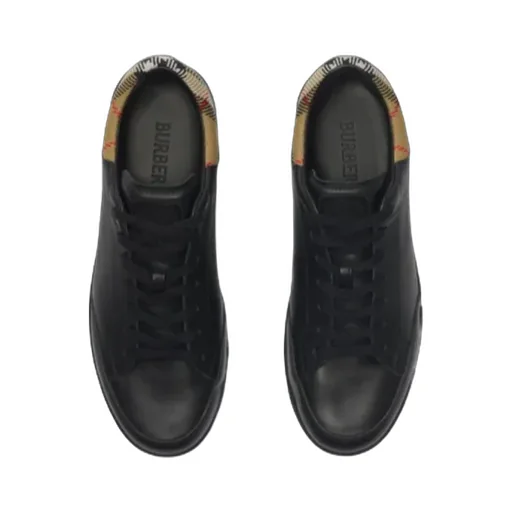 Burberry Set Checked Lace-Up Sneakers