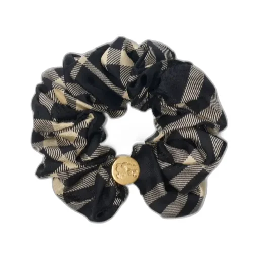 Check Silk Scrunchie