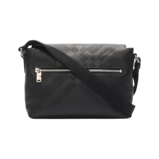 Small Embossed Check Buckled Messenger Bag​