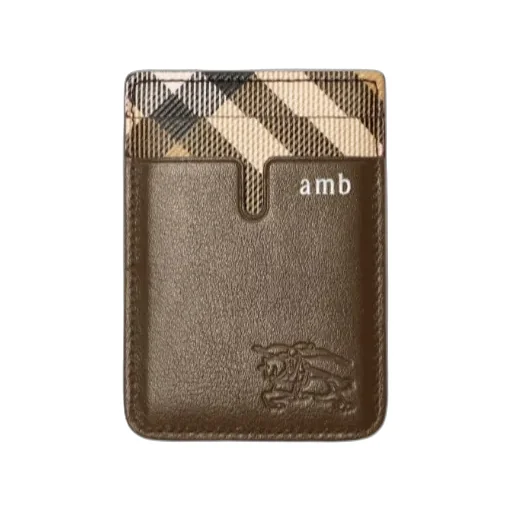 Burberry Pop Check Magnetic Card Case