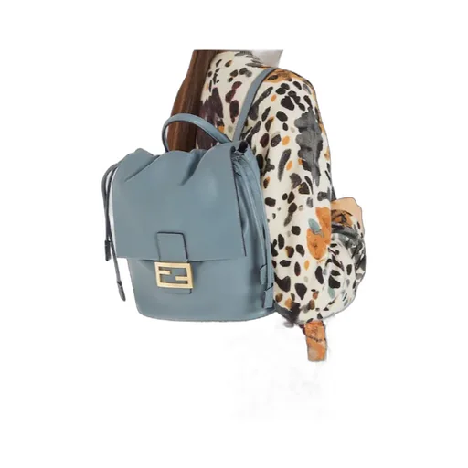 Fendi Ff Clasp Drawstring Backpack