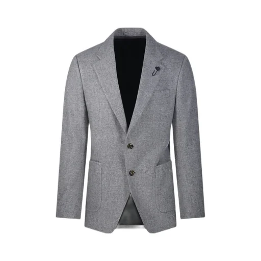 Lardini Notch Lapel Wool-Cashmere Jacket