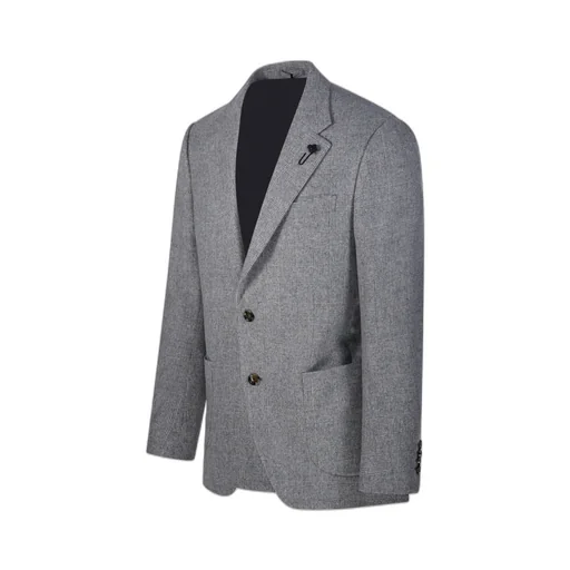Lardini Notch Lapel Wool-Cashmere Jacket
