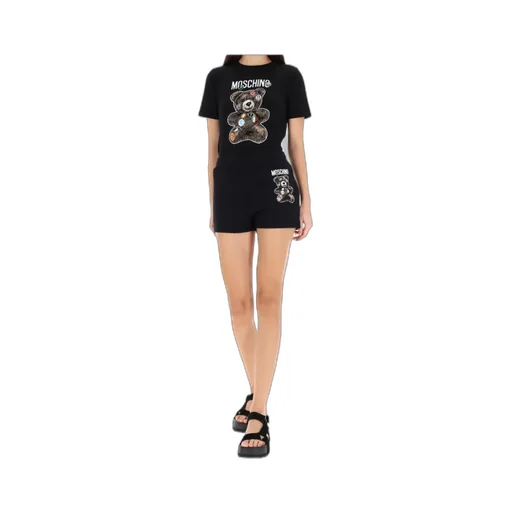 Moschino Teddy Bear Logo Printed Shorts