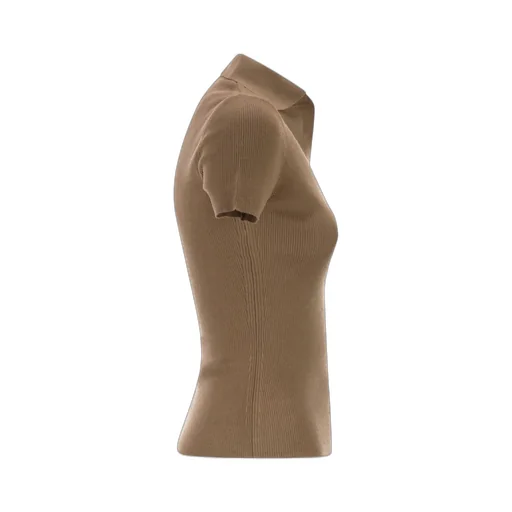 Max Mara Albero Short-Sleeved Ribbed Polo Shirt