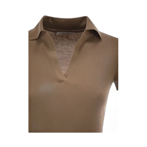 Max Mara Albero Short-Sleeved Ribbed Polo Shirt
