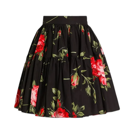 Tiered Floral Mini Skirt