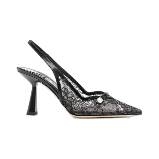 Amita 85 Lace Appliqué Heel Pumps