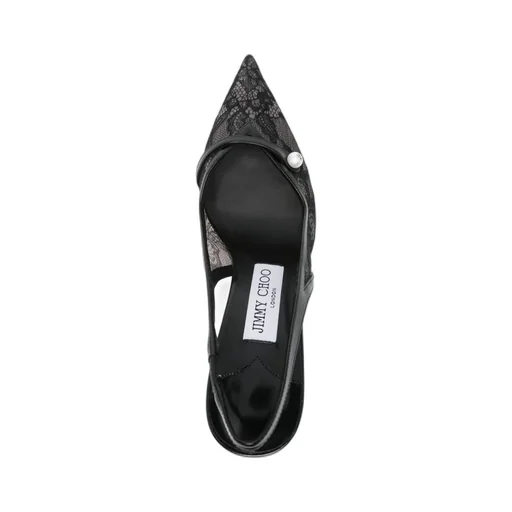 Amita 85 Lace Appliqué Heel Pumps