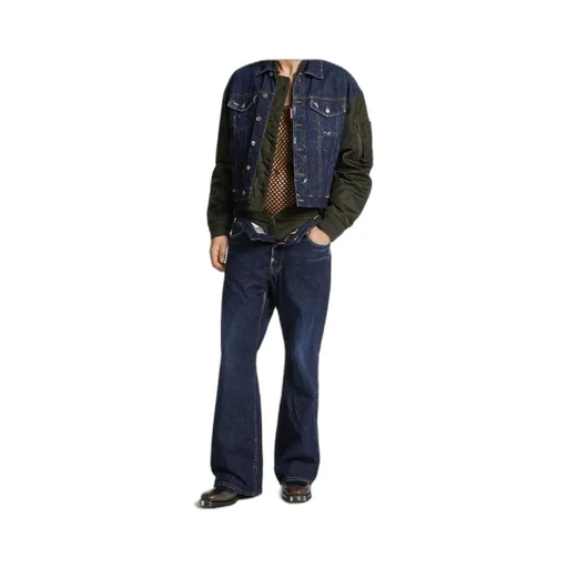 Distressed Detail Casual Jacket