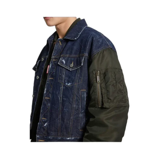Distressed Detail Casual Jacket