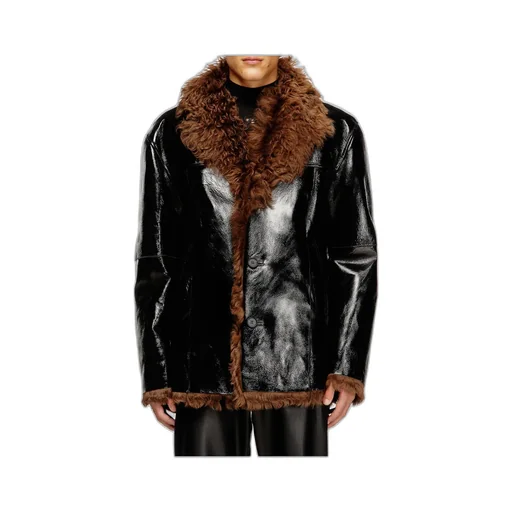 Long-Sleeved Leather Jacket