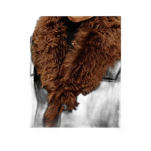 Long-Sleeved Leather Jacket