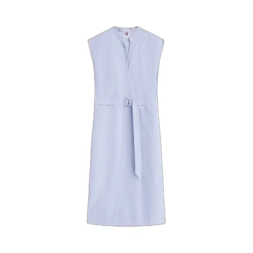 Poplin Belted Midi Dress