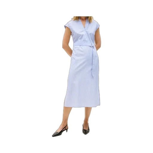 Poplin Belted Midi Dress
