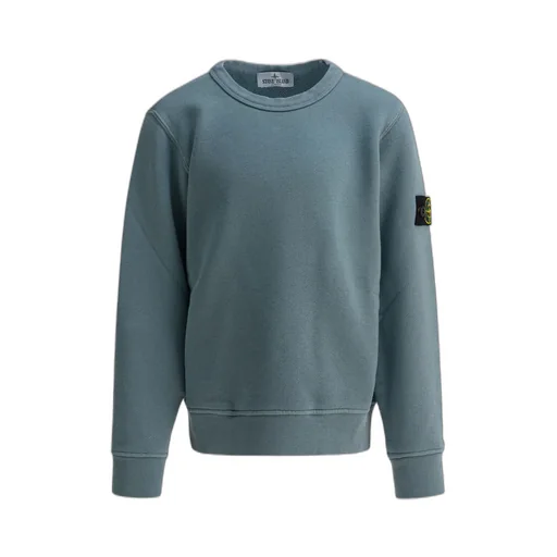 Stone Island Junior Long Sleeved Logo Patch Sweatshirt