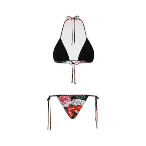 Dolce & Gabbana Floral Printed Triangle Bikini Set