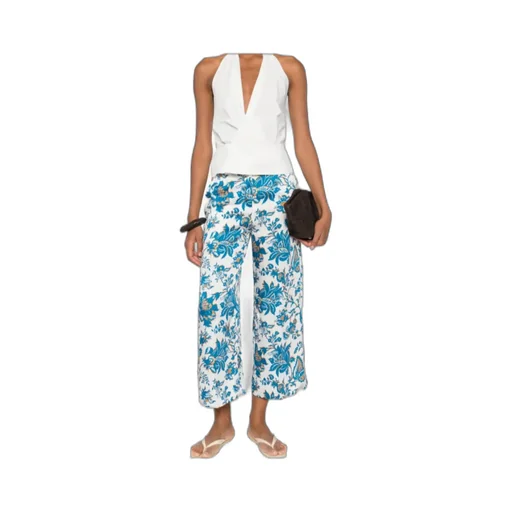 Etro Cropped Floral Trousers