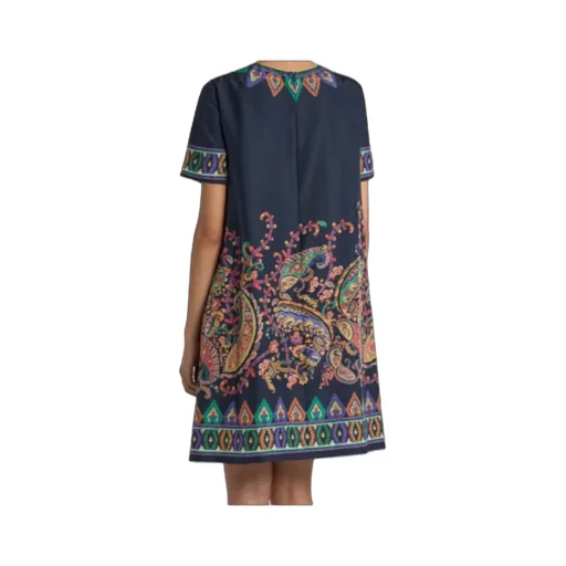 Etro Placed Floral Paisley Printed Mini Tunic Dress