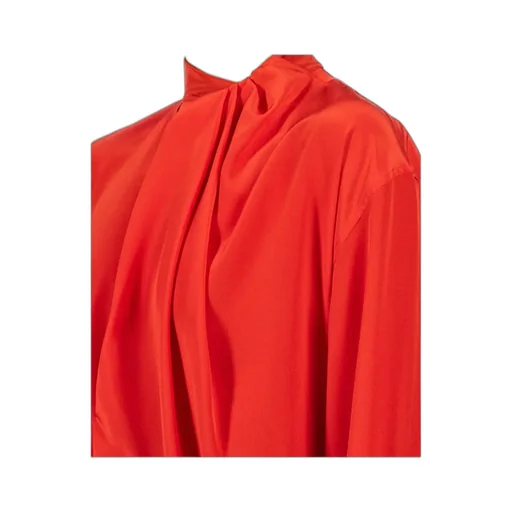 Victoria Beckham Tied-Neck Asymmetric Hem Shirt