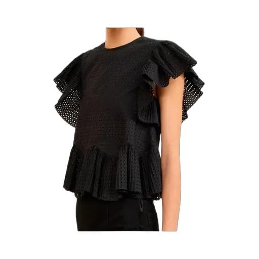 Clio Ruched Ruffle Top