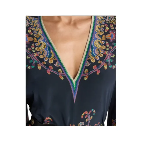 Etro Paisley-Printed Long-Sleeved Dress