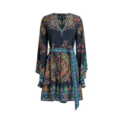 Etro Paisley-Printed Long-Sleeved Dress
