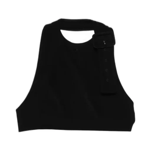 Short-Sleeved Halter Top